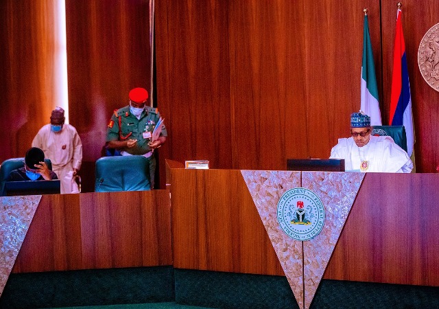 President Buhari Presides Over National Security Council Meeting (Photos)