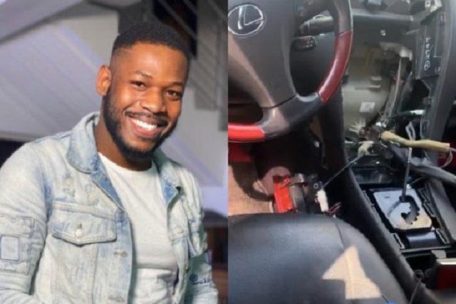 Frodd, Bbnaija Star Laments After Thieves Vandalized His Car (Video)