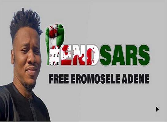 #EndSARS: Eromosele Adene Allegedly Arrested For Being Part of the Protest
