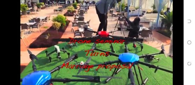  Man Proposes To His Girlfriend with Fleets of Drones (Video)