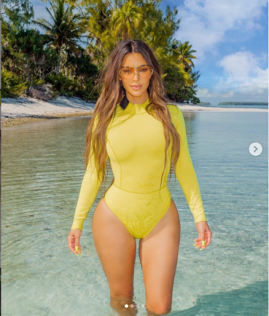 40 Years Old Kim Kardashian Flaunts Her Curves In New Bodysuit Photos