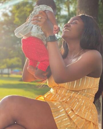 See Cute Photos of Simi and Her Little Princess, Adejare Kosoko