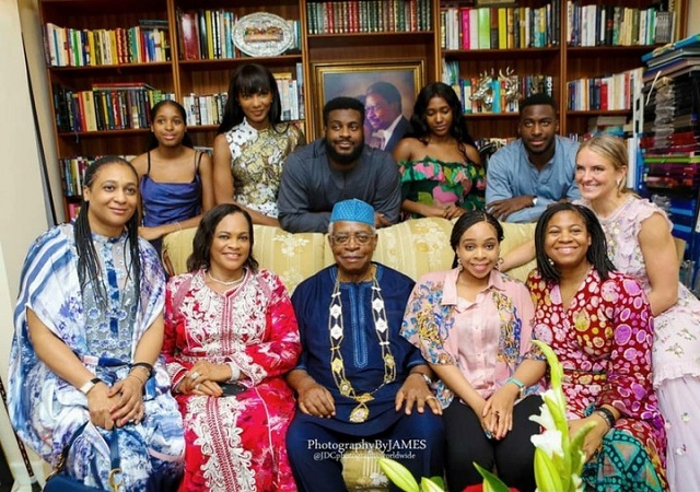 Family Photo of Former Miss World, Agbani Darego with Her In-Laws, the Danjumas