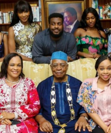 Family Photo of Former Miss World, Agbani Darego with Her In-Laws, the Danjumas