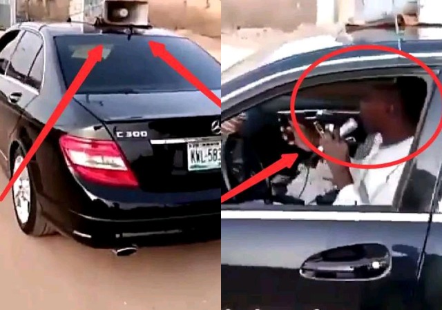 Reactions As Mercedes-Benz C300 Is Used For Hawking in Kaduna (Video)