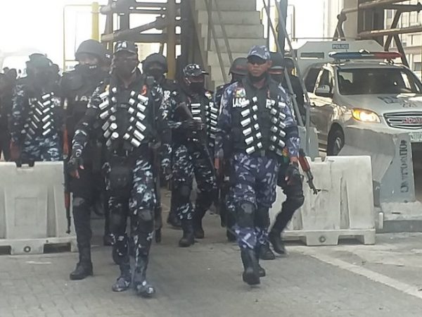 Breaking: More Police in Full Riot Gear Storm Lekki Toll Gate (Video)