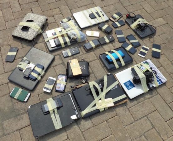 29 Suspected Yahoo Boys in Awka, Exotic Cars, Expensive Phones and Laptops Seized [Photos]