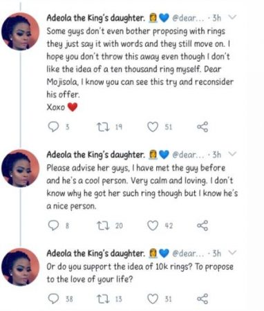 Lady Ends Relationship with Her Boyfriend for Proposing With A N10, 000 Ring