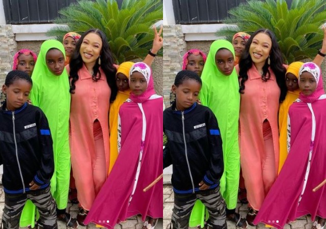 Eid Mubarak Celebration: Tonto Dikeh Feeds Thousands of Muslims