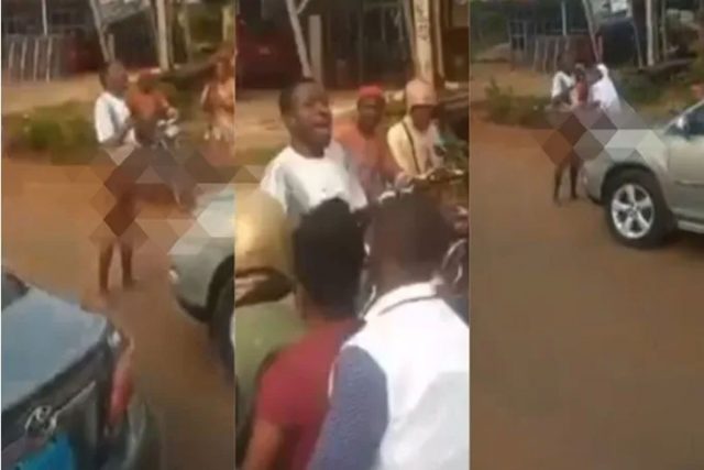 Yahoo Boy Runs Mad After Alighting From His Benz (Video)