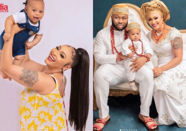 Olakunle Churchill and Rosy Meurer Shares Photos of Their Son Revealing His Face for the First Time