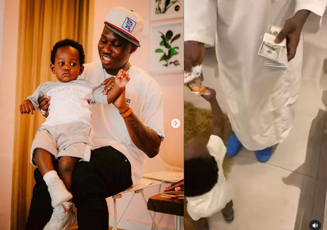 Zlatan Ibile Reacts as His Son Chooses Sachets of Snacks over Money 