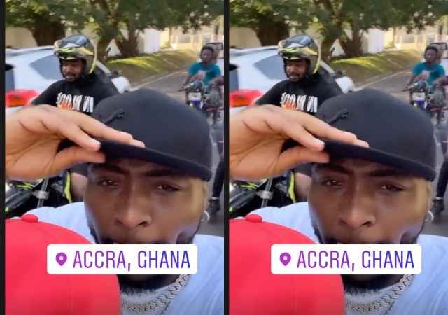 Davido Dumps His Cars and Takes Okada with His Entire Crew through the Streets of Accra [Photo]