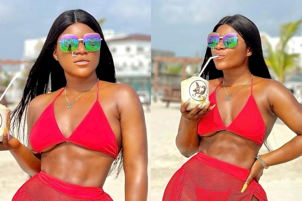 Destiny Etiko Stuns in Red Bikini as She Enjoys Vacation at a Beach [VIDEO]