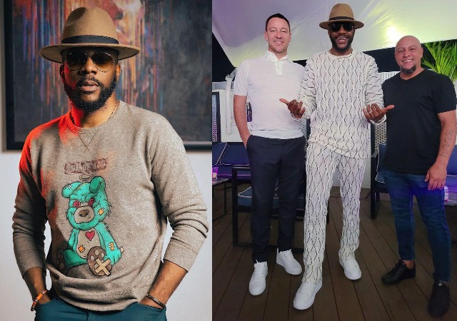TV Host Ebuka Excited After Meeting Football Legends, Roberto Carlos and John Terry