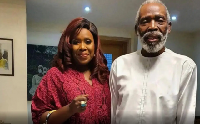 Olu Jacobs and Wife Ajoke Silva Steps Out For the First Time after Death Rumours
