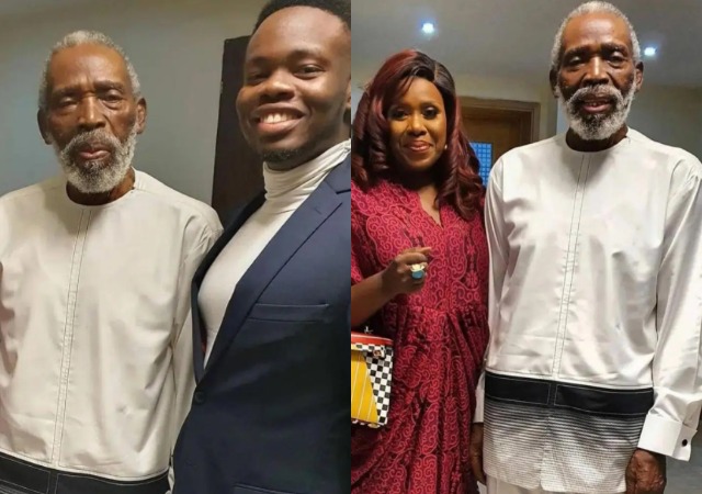 Olu Jacobs and Wife Ajoke Silva Steps Out For the First Time after Death Rumours