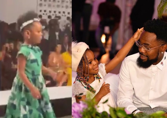 Proud Father: Singer, Patoranking’s 3-Year-Old Daughter, Wilmer Models at Lagos Fashion Week