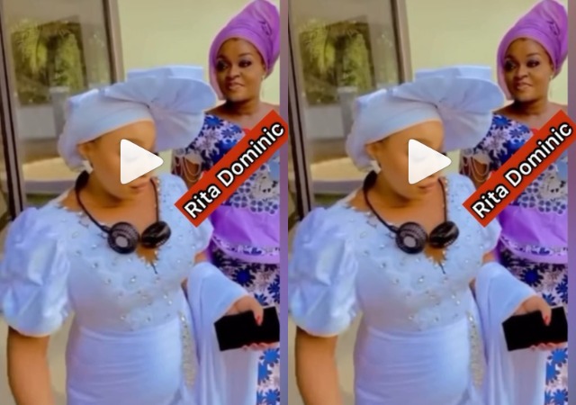 Rita Dominic Sparks Pregnancy Rumors as She was Spotted happily dancing With Baby Bump At Her Mother-In-Law’s Burial [Video]