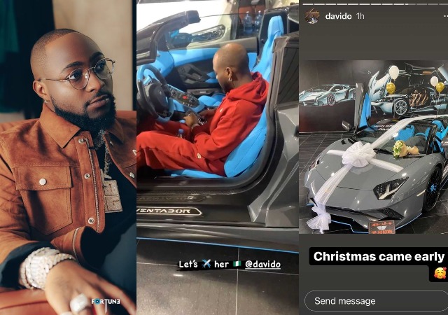 “No More Cars for A While” – Davido As He Flaunts His New N310M Lamborghini Aventador