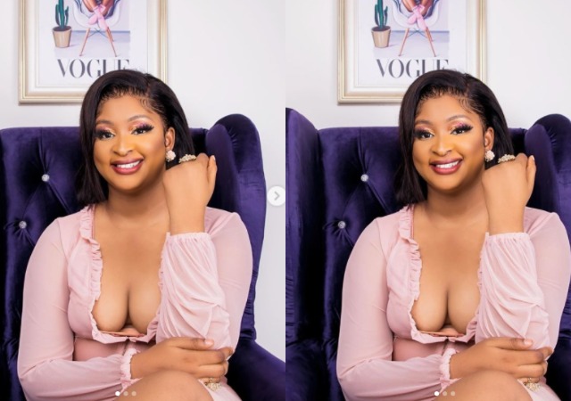 'If Unbothered Was a Person' –Fan Berates Etinosa over Cleavage Baring Outfit