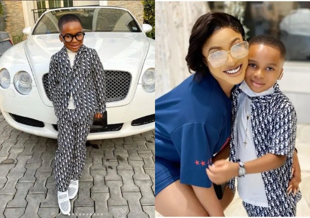 ‘This Child Makes Me So Happy’ –Tonto Dikeh Gushes Over Her Son, King Andre