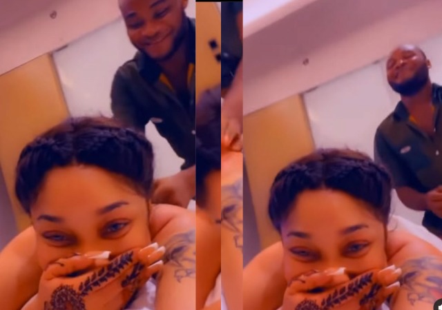 Tonto Dikeh Leaves Ghanaian Masseur Smiling during a Massage Session 