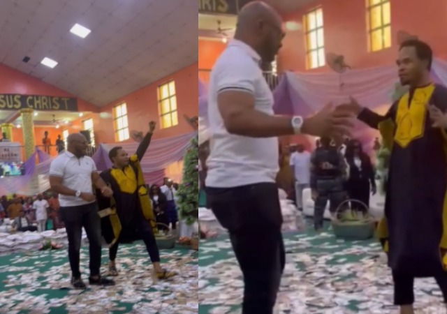 ‘SHAME! SHAME!!’ – Fans drags Yul Edochie for Attending Prophet Odumeje’s Church [Video]