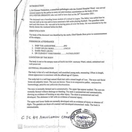 “Mrs. investigative journalist Kemi in the mud” – Reactions as photos of Sylvester Oromoni’s autopsy result reveals what killed him