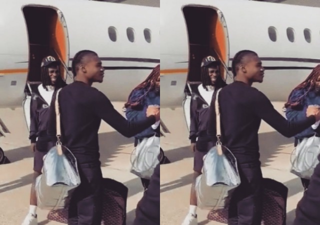 Burna Boy Lands in Ghana after His Brawl with Shatta Wale [photo]
