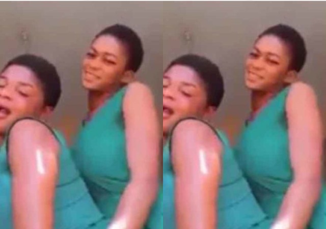 “Our Future Leaders” – Female Secondary School Students Caught Fondling Each Other's B00bs In Class [VIDEO]