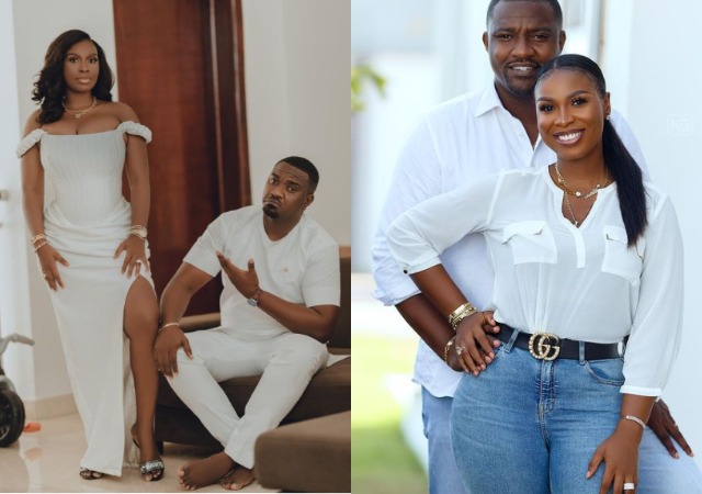 “Dunno Why Women Always Raise One Leg When Taking Pictures”- John Dumelo Shades His Wife On Her Birthday