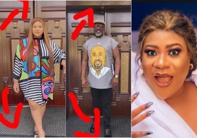 Nigerians React as Nkechi Blessing Was Spotted at Dino Melaye’s House, Hours After She Supported Mercy Aigbe’s Second Marriage