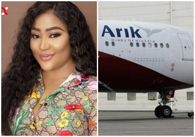 Arik Air Denies, Rubbishes Actress Uche Elendu’s Crash Claims, Says Airplane Landed Safely