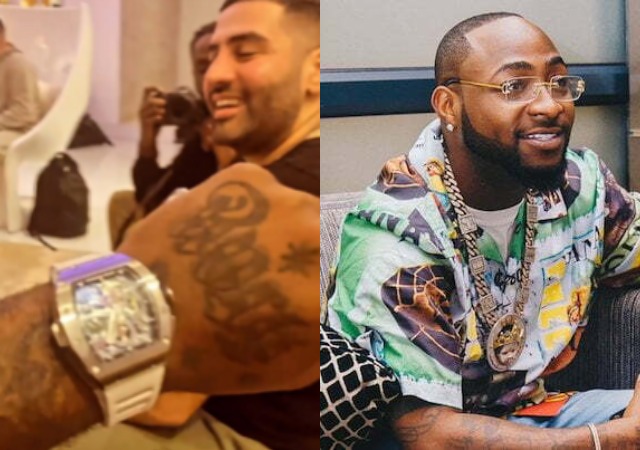 The rivalry continues as Davido acquires N100m Richard Mille Wristwatch shortly after Burna Boy showed off his [photo]