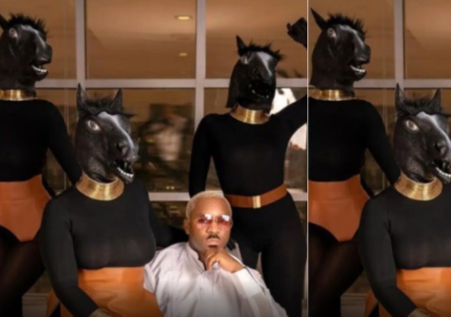 “It is women who allowed themselves to be objectified like this that I blame” - Reactions as Pretty Mike storms an event with women dressed as animals