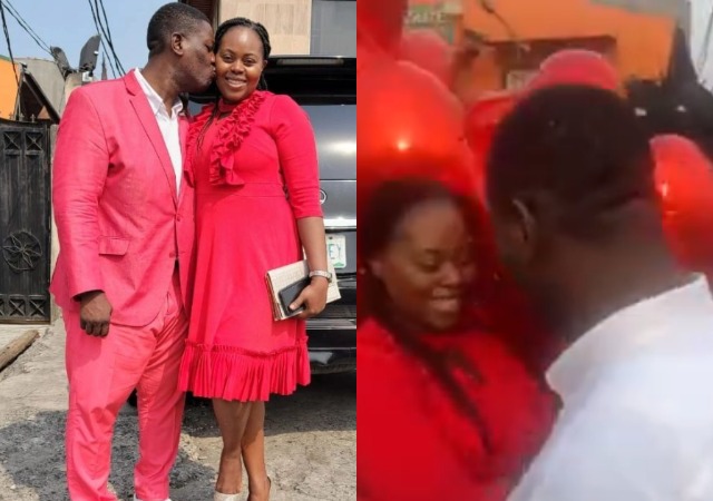 Valentine: Pastor Adeboye Melts Wife’s Heart With Balloons, Teddy Bear [VIDEO]