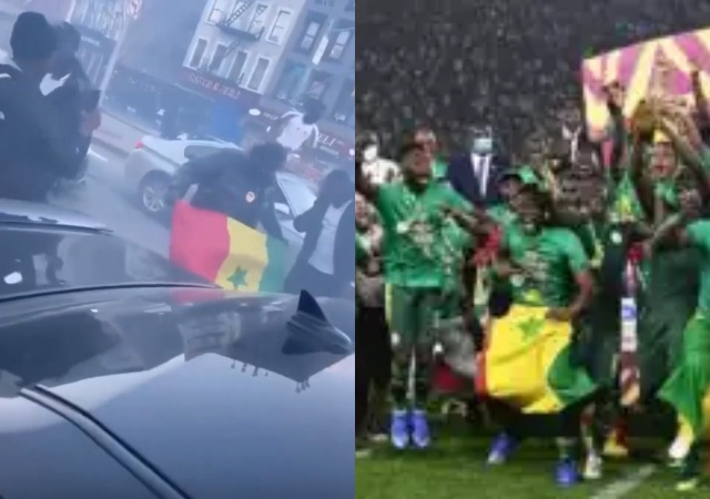 Senegalese Nationals Take Over The Streets Of New York After Their National Team Won AFCON For The First Time [VIDEO]
