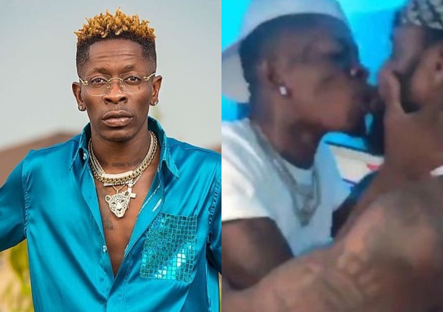 Shatta Wale Spotted Kissing His Male Security Guard Shatta Kumoji On The Mouth [VIDEO]