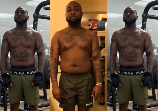 “Determination Is Everything”- Davido Shows Off His New Body After Adopting New Life