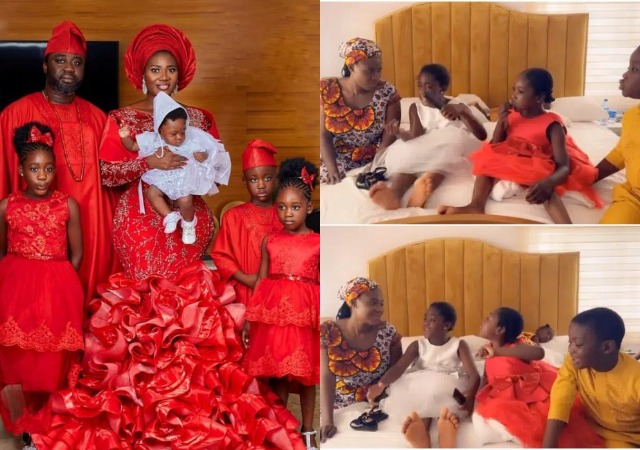 "Your slap can send someone to Jesus"- Mercy Johnson’s kids reveals what they dislike about her in hilarious video