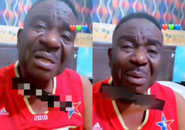 Nigerians reacts as Mr. Ibu's daughter begs him to take his medicine as illness emaciates his face[VIDEO]