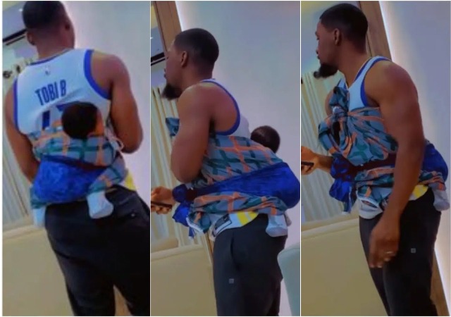 “Daddy Of The Year” – Reactions As Tobi Bakre Melts Heart As He Backs His Son, Malik [VIDEO]