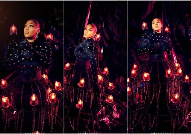 Toyin Lawani Stuns in Chandelier Dress For Her 40th Birthday