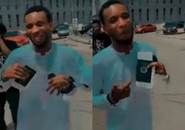 Young Nigerian Filled With Joy As He Finally Gets Ukraine Visa [Watch Video]