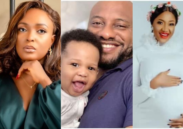 “I respect you for this” – Blessing Okoro drums support for Yul Edochie as he shows off his second wife and son