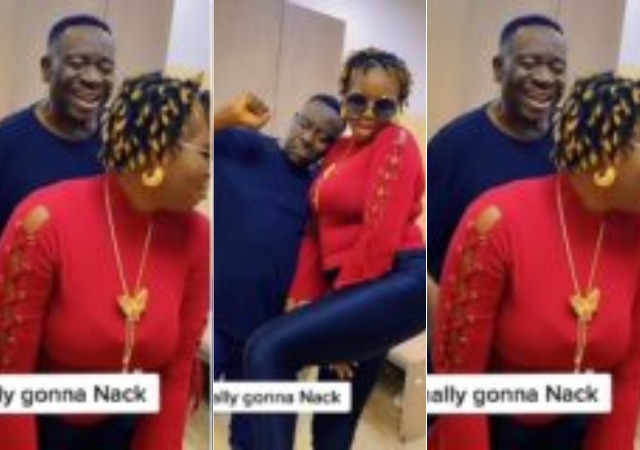 “Finally gonna knack” – Mr Ibu says as he shares romantic video with wife [Video]