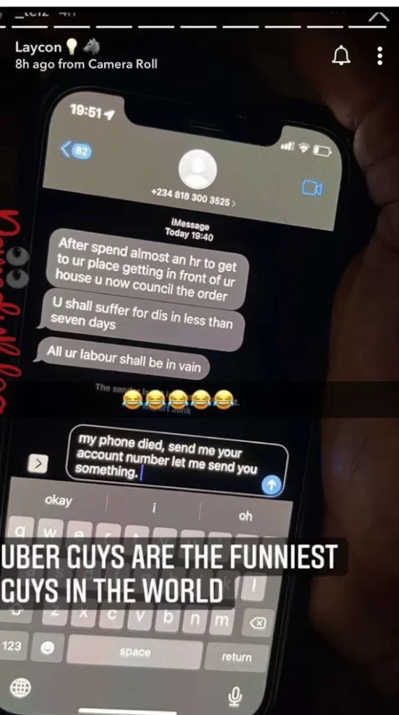 Angry Uber Driver Rains Curses on Laycon Following Circumstances beyond His Control