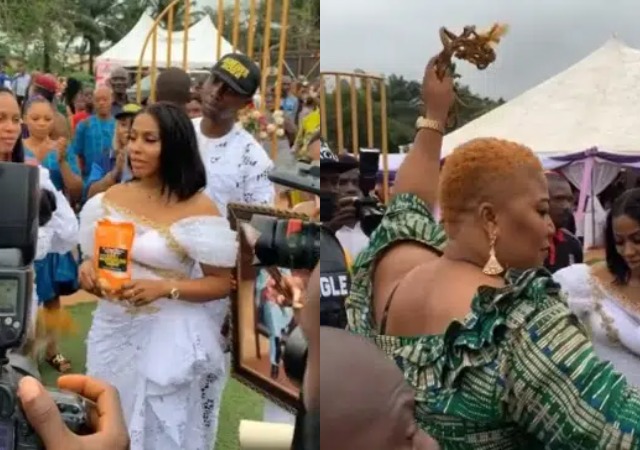 BBNaija’s Mercy Eke receives 1million naira and a cow at father’s burial