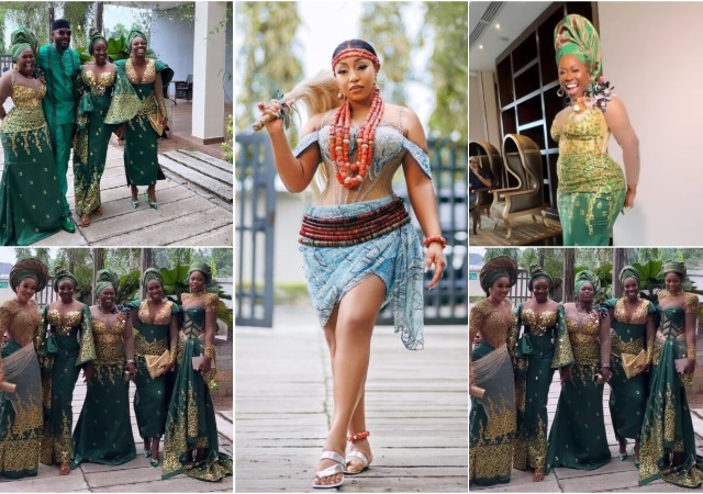 "Trenches babes were not invited"-Nigerians react as there was no bre@st pushed up to the jaw at Rita Dominic’s wedding